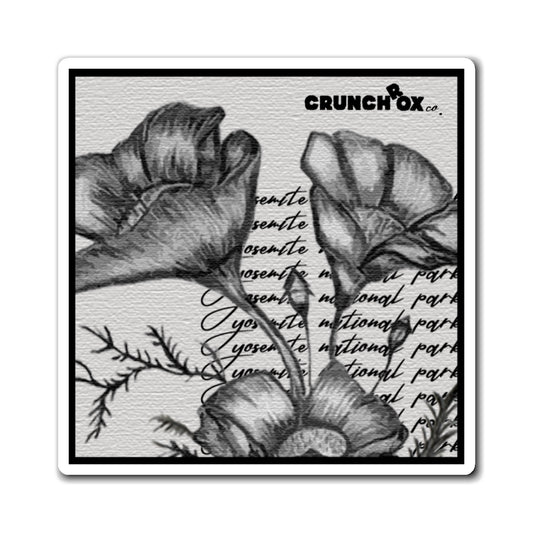 CrunchRox Design Co. - The Yosemite Collection - California Poppy - Black and White