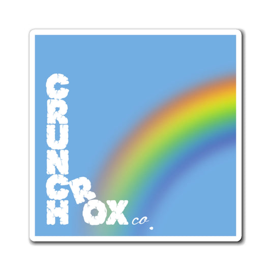 CrunchRox Design Co. - Vertical Magnet - Light Blue Rainbow - Pride