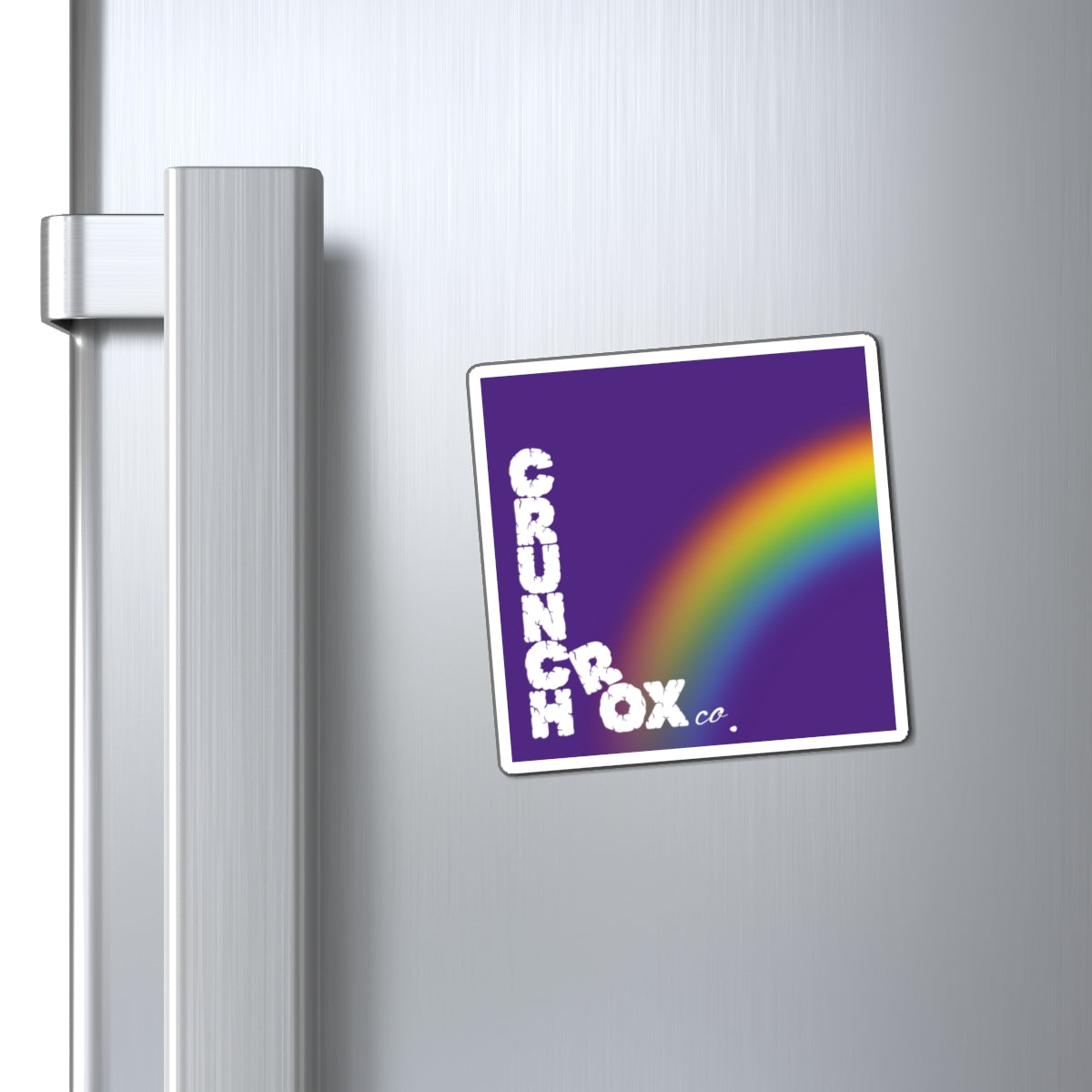 CrunchRox Design Co. - Vertical Magnet - Dark Purple Rainbow - Pride