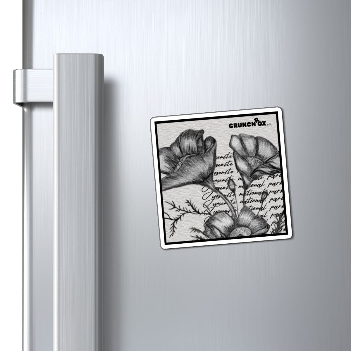 CrunchRox Design Co. - The Yosemite Collection - California Poppy - Black and White