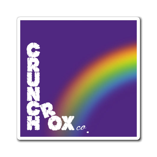 CrunchRox Design Co. - Vertical Magnet - Dark Purple Rainbow - Pride