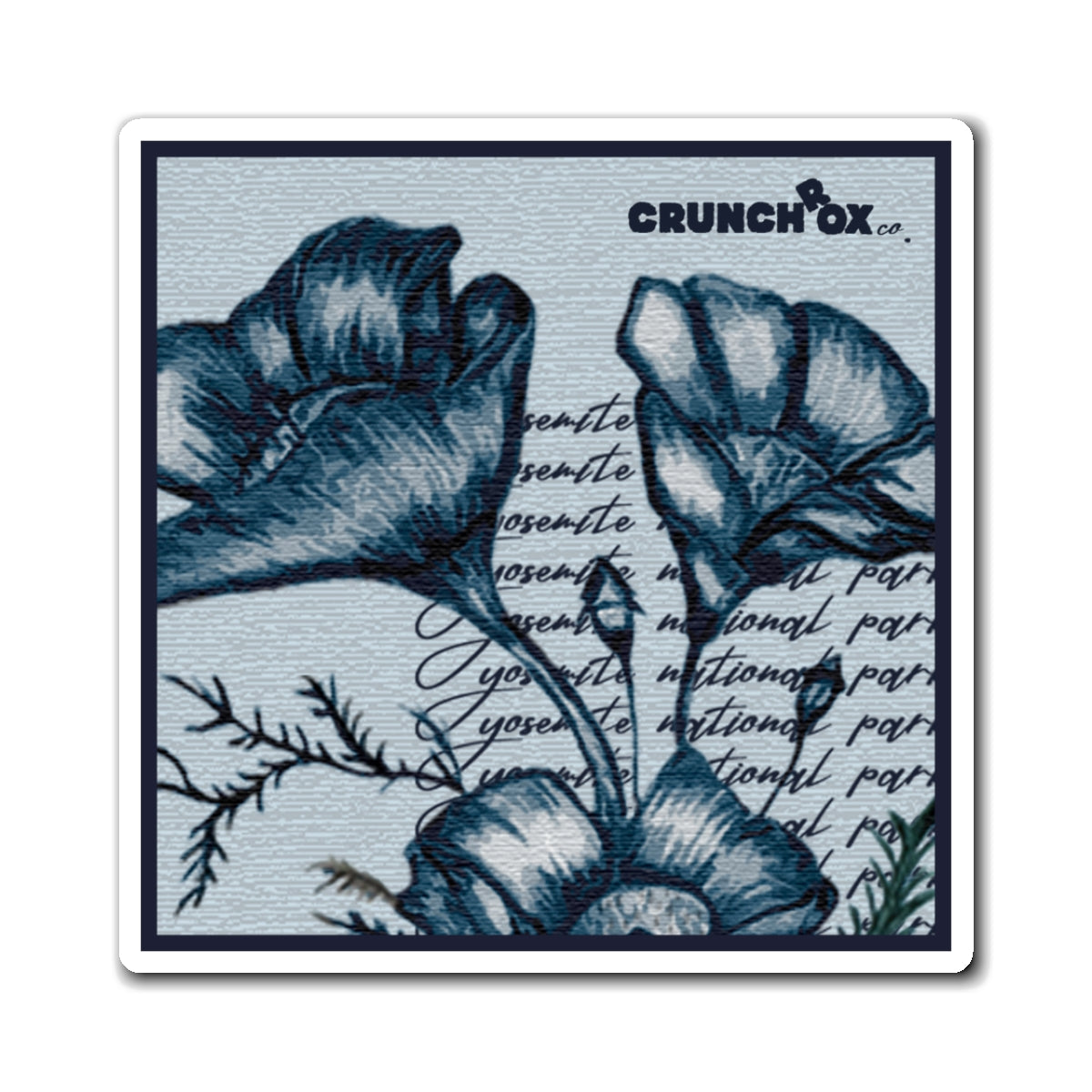 CrunchRox Design Co. - The Yosemite Collection - California Poppy - Blue