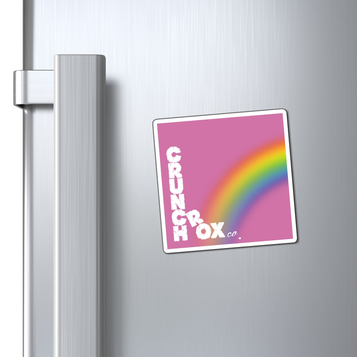 CrunchRox Design Co. - Vertical Magnet - Pink Rainbow - Pride