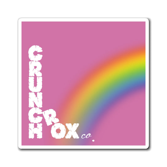 CrunchRox Design Co. - Vertical Magnet - Pink Rainbow - Pride