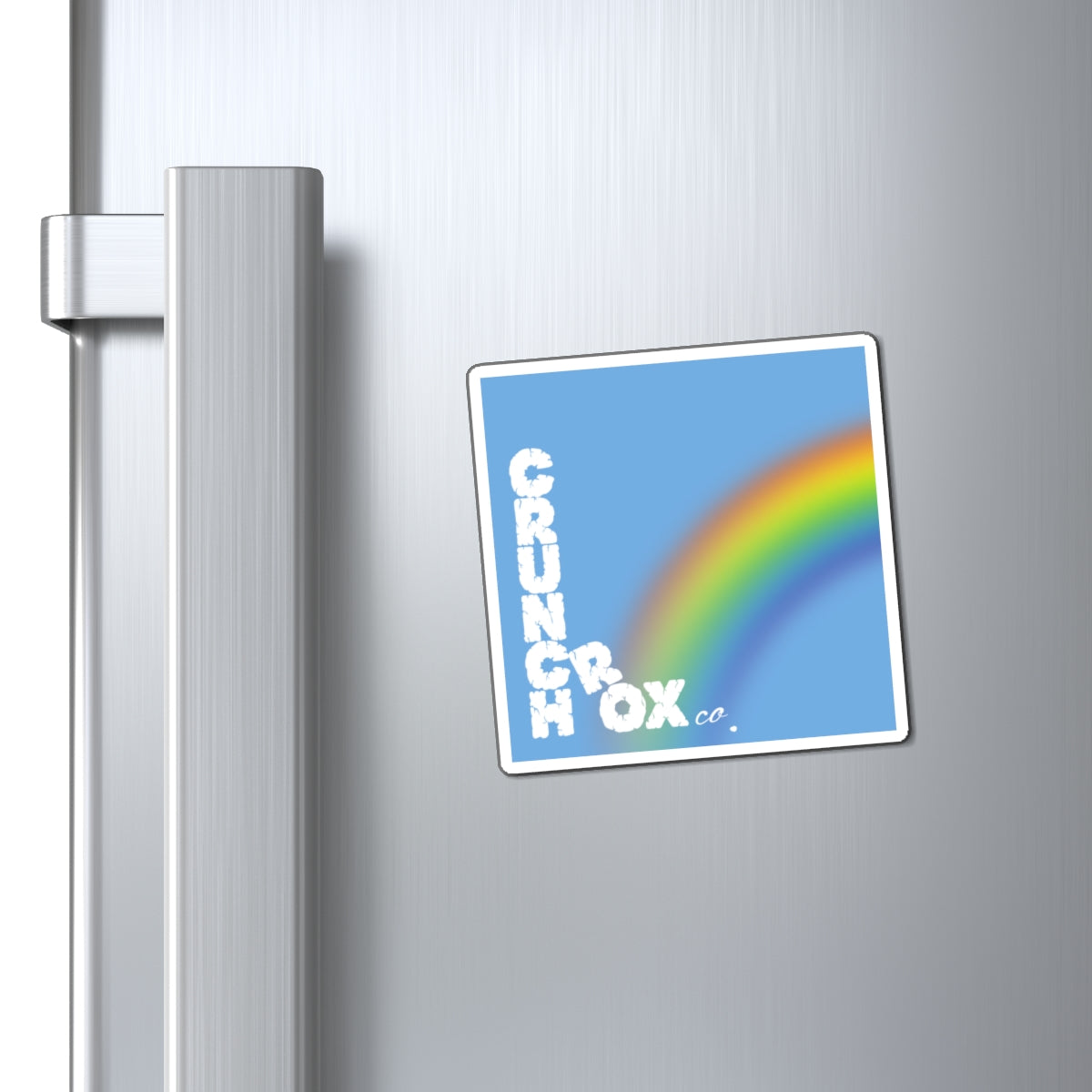 CrunchRox Design Co. - Vertical Magnet - Light Blue Rainbow - Pride